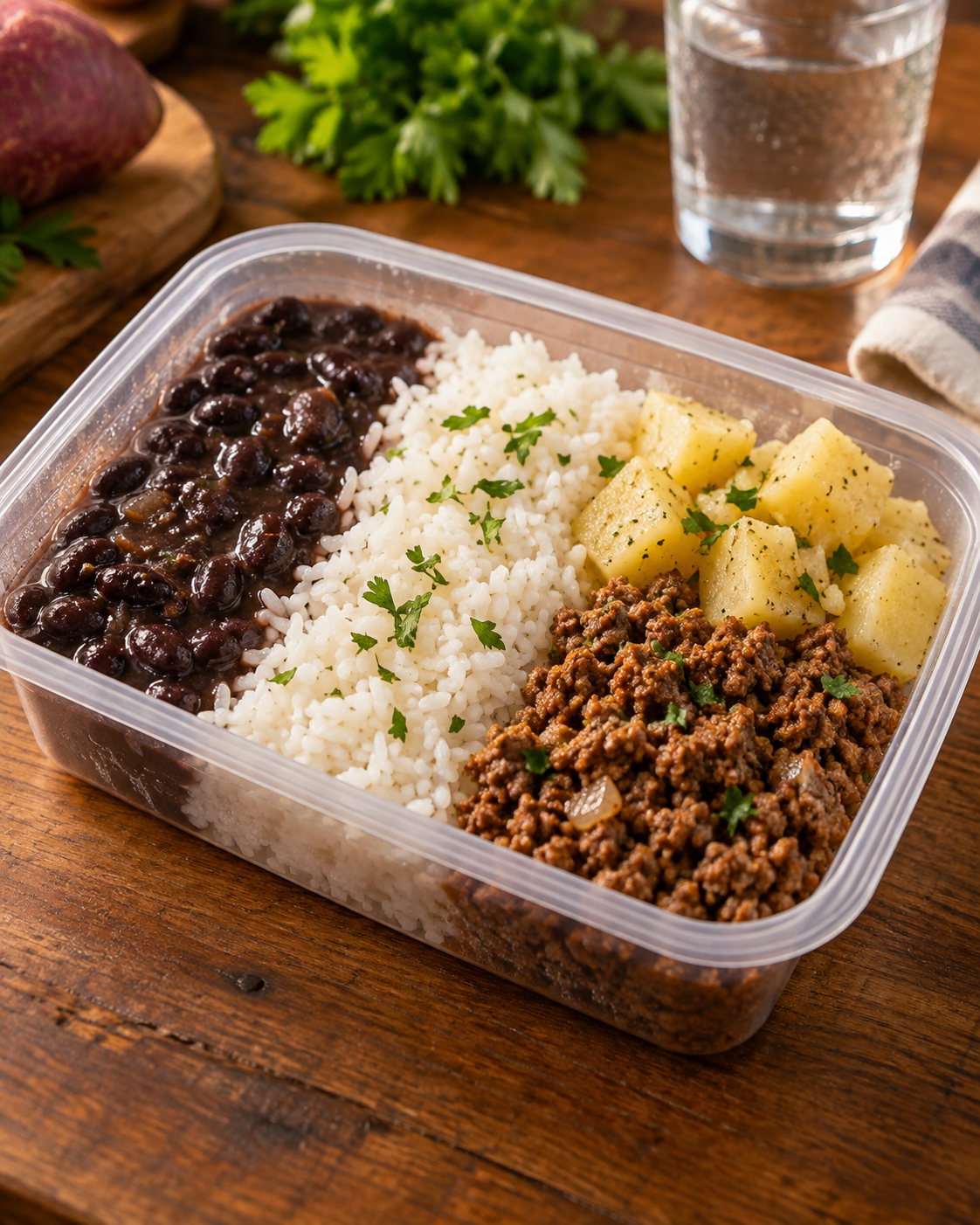 Carne com batata doce
