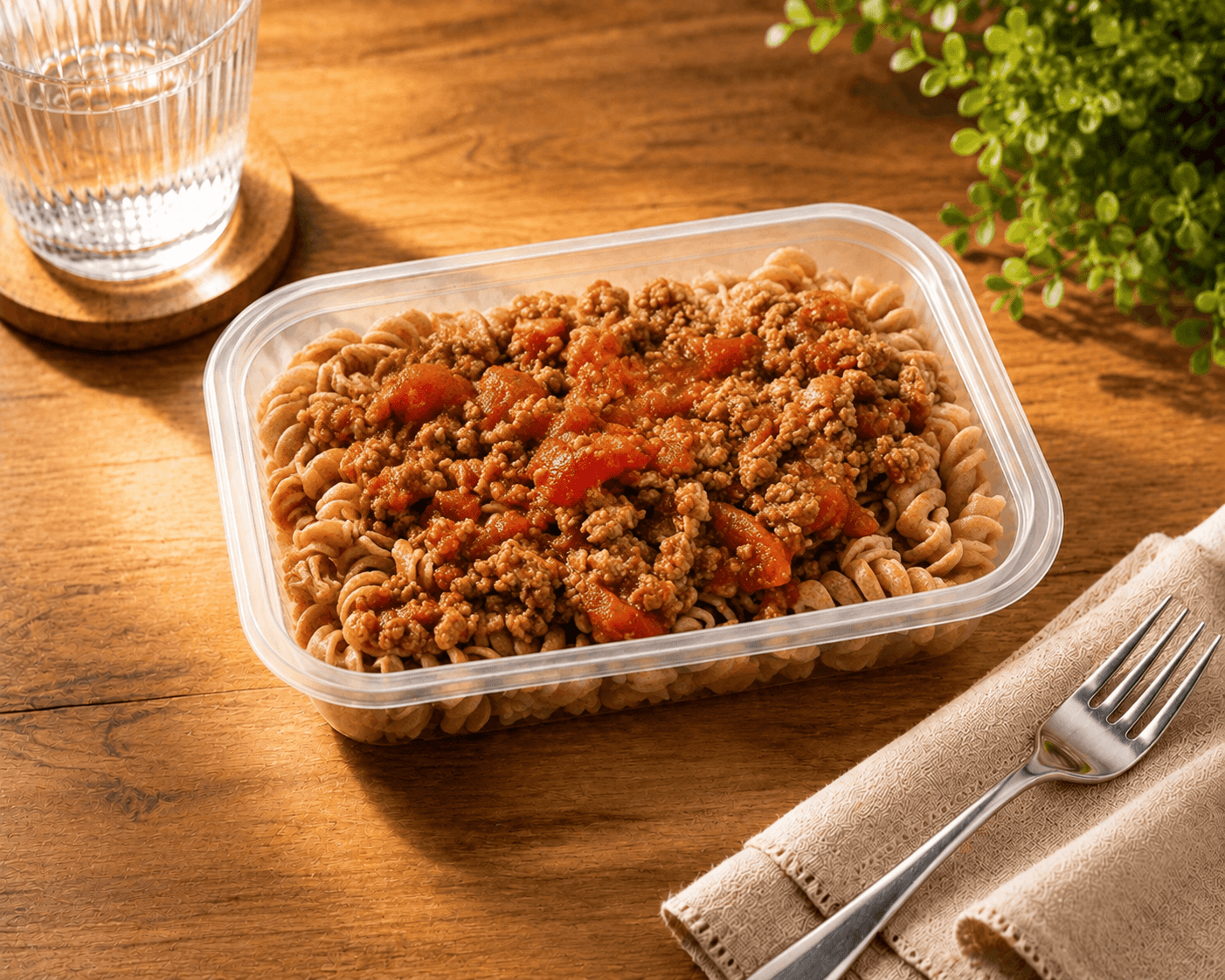 Macarrão com carne moída